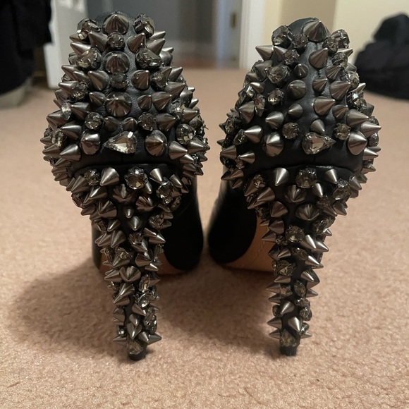 Sam Edelman lorissa pump 6.5 black with stones and spikes - Picture 1 of 7